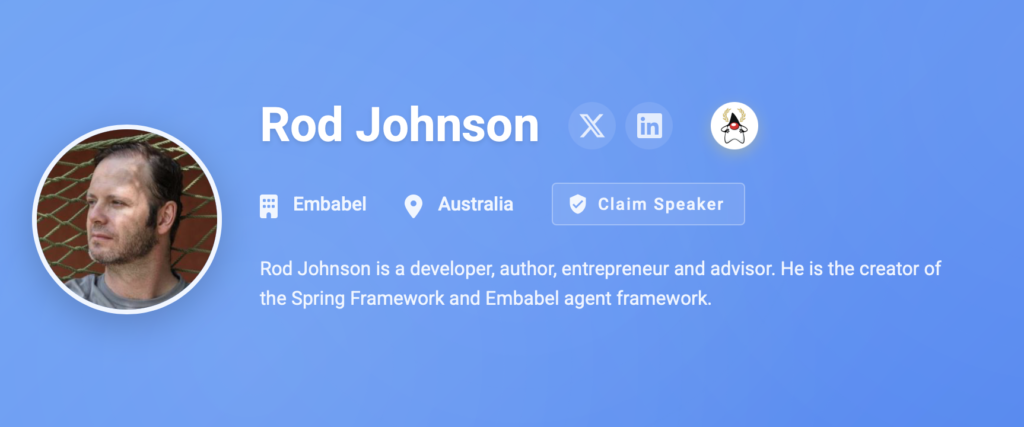Authenticate & Claim Speaker Profile